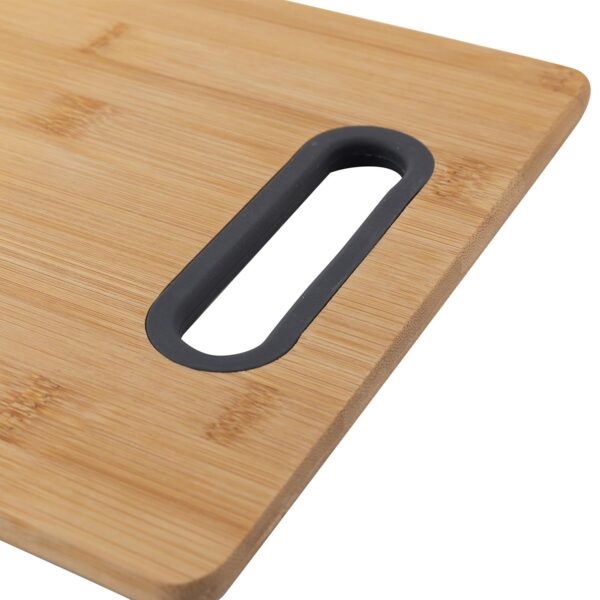 SportFr Planche a Découper en Bambou (40 x 29 cm) I Planche en Bois avec Poignée en Silicone TITOLARE I Antibactérienne – Image 2